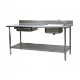 Spec-Master® Series Work Table With Prep Sink