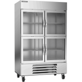 Bottom Mount Reach-In Refrigerator - Two Sect- Half-Glass Dr