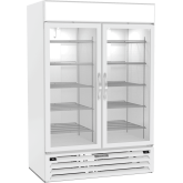 MarketMax Dual-Temp Glass Merchandiser Refrigerator White