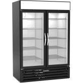 MarketMax Dual-Temp Glass Merchandiser Refrigerator Black