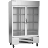 Bottom Mount Reach-In Refrigerator - Two Section - Glass Dr