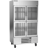 Bottom Mount Reach-In Refrigerator - Two Sect -Half-Glass Dr