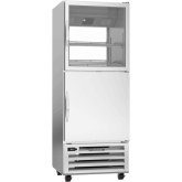 RI Series Half Glass Half Solid Pass-Thru Refrigerator