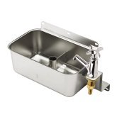 SS FRONT MOUNTED DIPPERWELL SINK W FCT & DRAIN