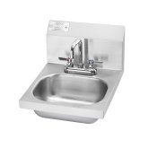 WALL MOUNT HAND SINK WITH DECK MOUNTED FaucetPreRinseUnit