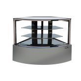 Kool-It Refrigerated Corner Display Case, freestanding, full