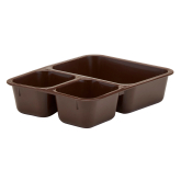 TRAY 3COMP CR CP-BROWN