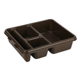 TRAY 4COMP CP 9X14-BROWN