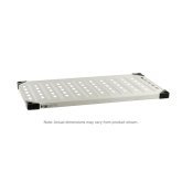 Super Erecta Solid Shelf Louvered/Embossed Stainless Steel