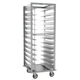 Adjustable Pan Rack with Gray Continuous Bumper and Pan Stop