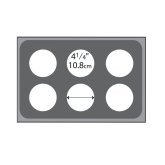 Adaptor Plate - Stainless - Six Opening