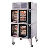 HVH-100E Double Electric Hydrovection Oven Helix with Hoodin