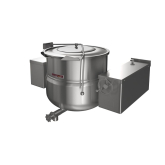 Direct Steam Kettle, Wall Mount, 2/3 Jacketed, 40 Gallon