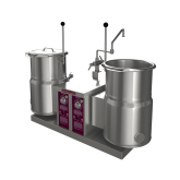Twin Electric Counter Tilt Kettle 2/3 Jacketed, 12 Gallon, 1