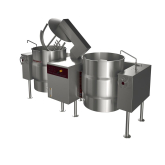 Direct Steam Mixer Kettle on Legs, 40+40 Gal./151+151 Liters