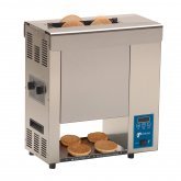 Vertical Contact Toaster with two-sided heated platen